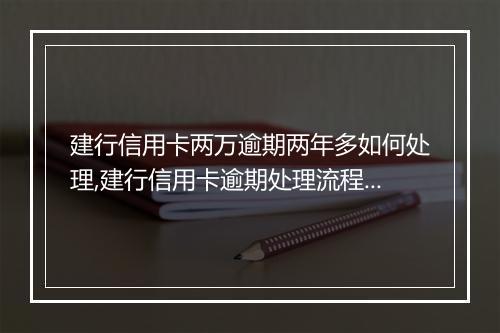 建行信用卡两万逾期两年多如何处理,建行信用卡逾期处理流程详解