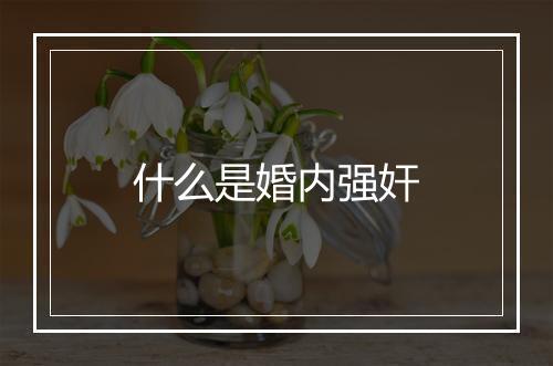 什么是婚内强奸