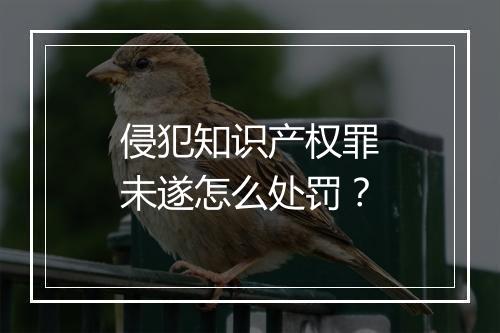 侵犯知识产权罪未遂怎么处罚？