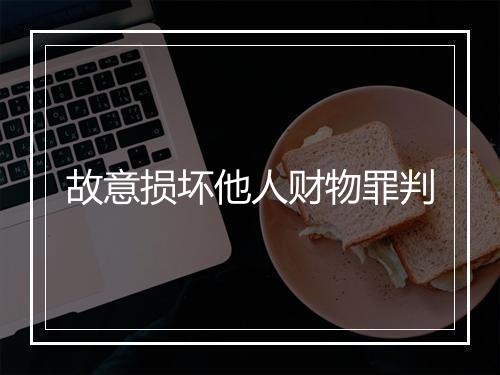 故意损坏他人财物罪判