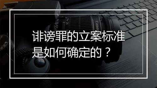诽谤罪的立案标准是如何确定的？