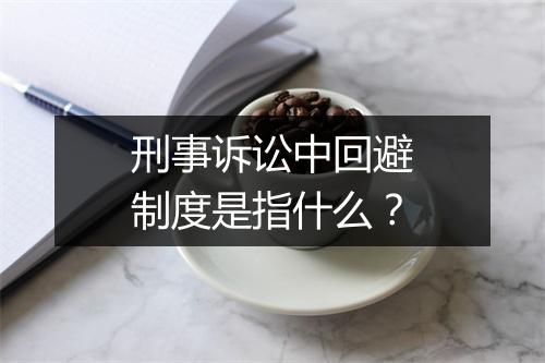 刑事诉讼中回避制度是指什么？