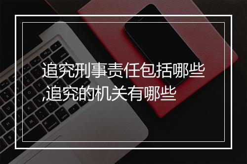 追究刑事责任包括哪些,追究的机关有哪些