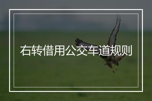 右转借用公交车道规则