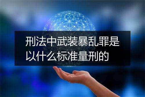 刑法中武装暴乱罪是以什么标准量刑的