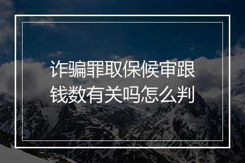 诈骗罪取保候审跟钱数有关吗怎么判