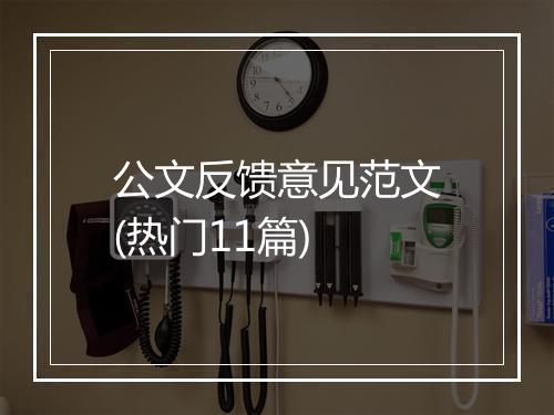 公文反馈意见范文(热门11篇)