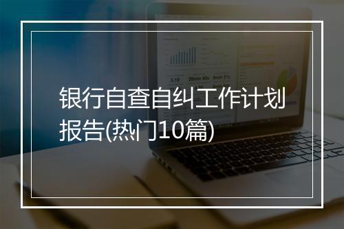 银行自查自纠工作计划报告(热门10篇)