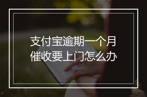 支付宝逾期一个月催收要上门怎么办