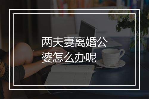 两夫妻离婚公婆怎么办呢