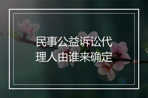 民事公益诉讼代理人由谁来确定