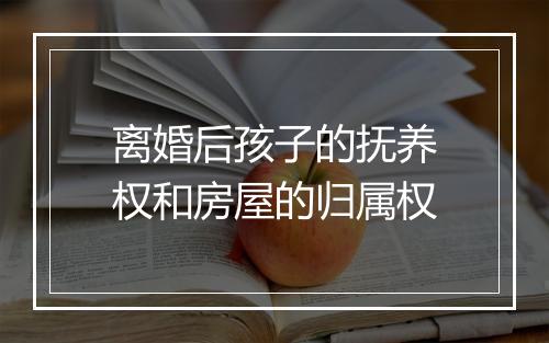 离婚后孩子的抚养权和房屋的归属权