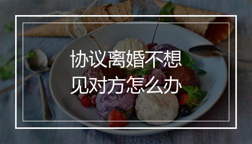 协议离婚不想见对方怎么办