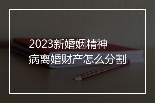2023新婚姻精神病离婚财产怎么分割