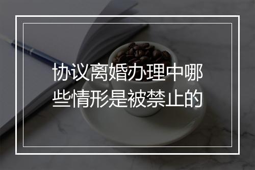 协议离婚办理中哪些情形是被禁止的