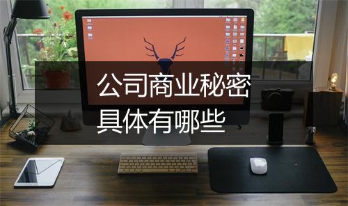 公司商业秘密具体有哪些