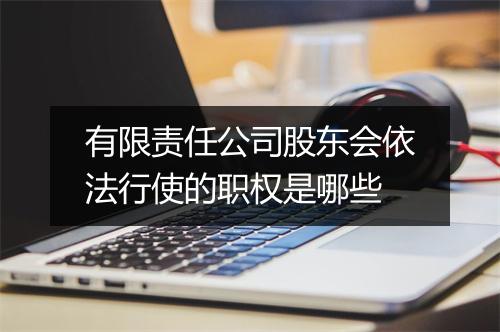 有限责任公司股东会依法行使的职权是哪些