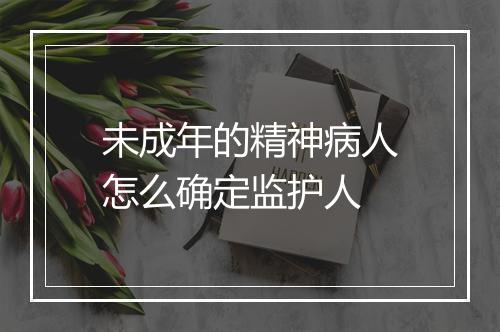 未成年的精神病人怎么确定监护人