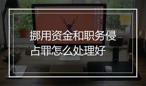 挪用资金和职务侵占罪怎么处理好