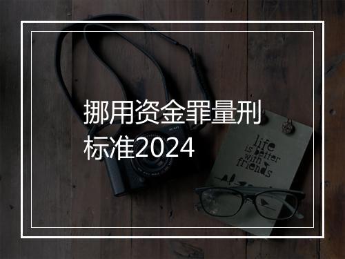 挪用资金罪量刑标准2024