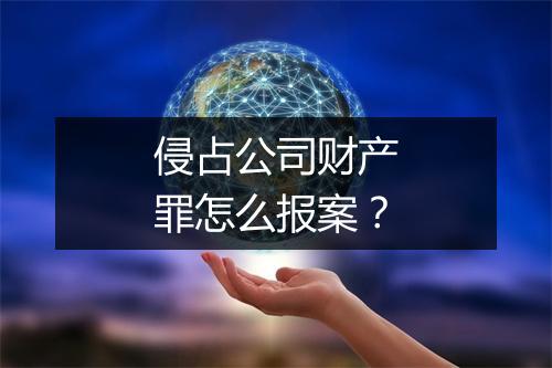 侵占公司财产罪怎么报案？