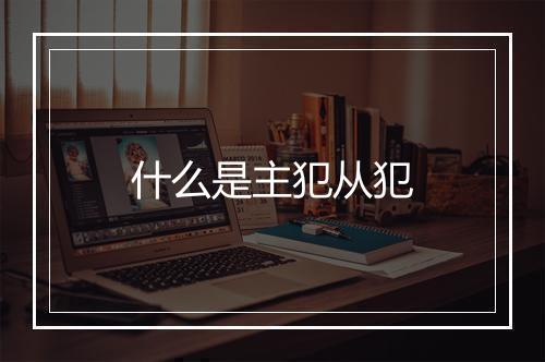 什么是主犯从犯