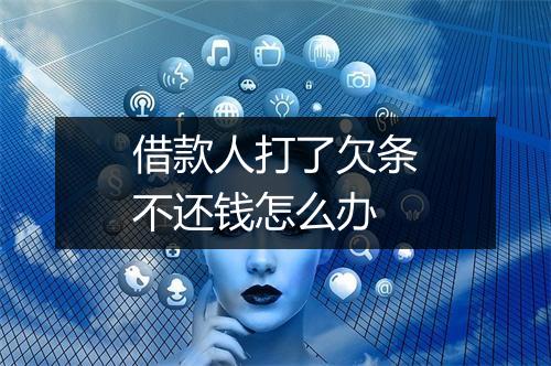 借款人打了欠条不还钱怎么办