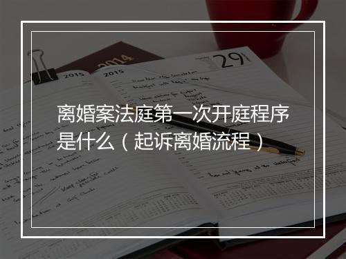 离婚案法庭第一次开庭程序是什么（起诉离婚流程）