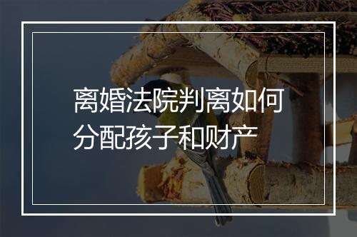 离婚法院判离如何分配孩子和财产