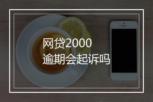网贷2000逾期会起诉吗