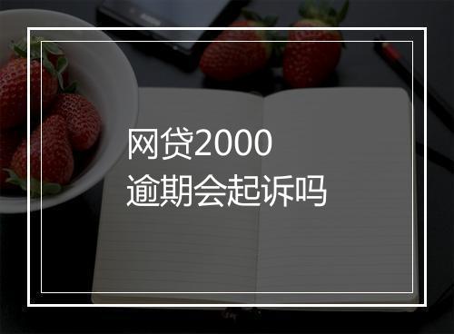 网贷2000逾期会起诉吗