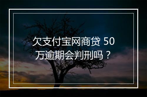 欠支付宝网商贷 50 万逾期会判刑吗？