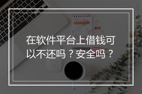 在软件平台上借钱可以不还吗？安全吗？