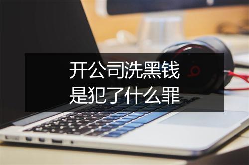 开公司洗黑钱是犯了什么罪