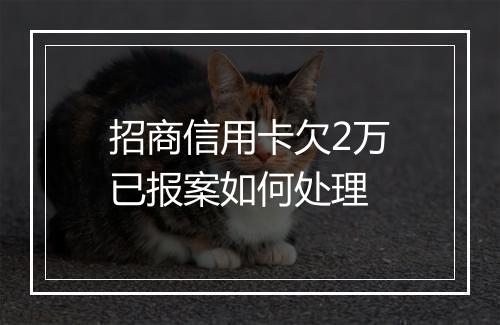 招商信用卡欠2万已报案如何处理