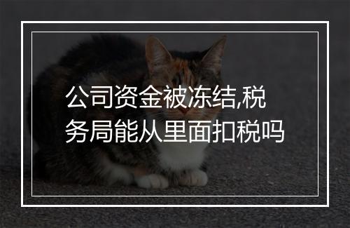 公司资金被冻结,税务局能从里面扣税吗