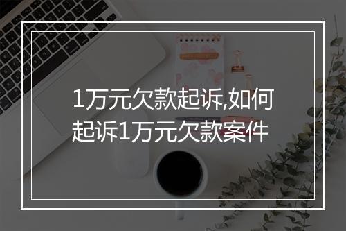 1万元欠款起诉,如何起诉1万元欠款案件