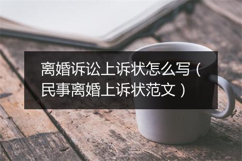 离婚诉讼上诉状怎么写（民事离婚上诉状范文）