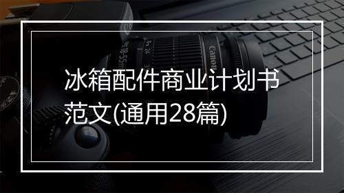 冰箱配件商业计划书范文(通用28篇)