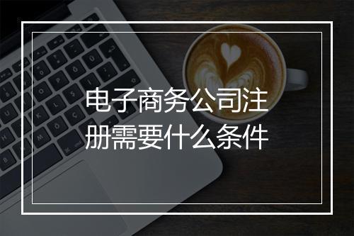 电子商务公司注册需要什么条件