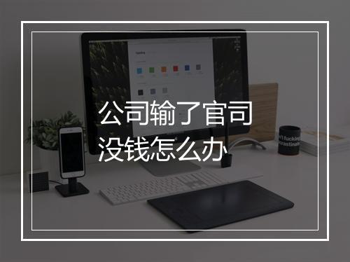 公司输了官司没钱怎么办