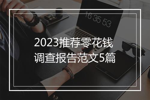 2023推荐零花钱调查报告范文5篇