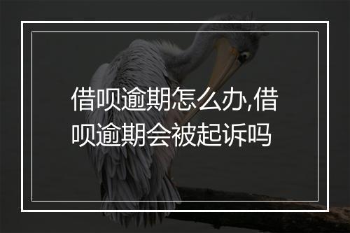 借呗逾期怎么办,借呗逾期会被起诉吗
