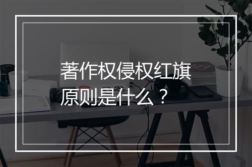 著作权侵权红旗原则是什么？