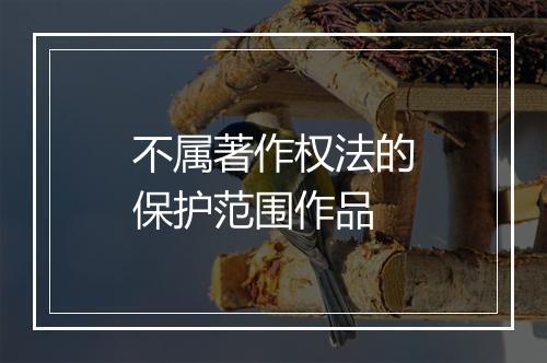 不属著作权法的保护范围作品