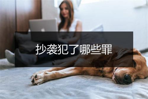 抄袭犯了哪些罪