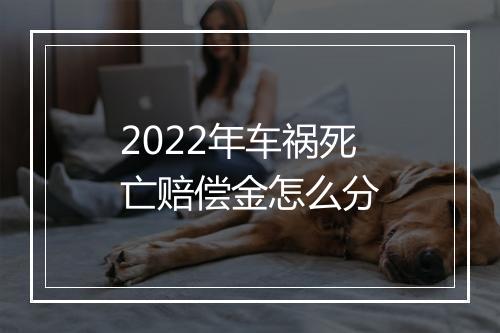 2022年车祸死亡赔偿金怎么分