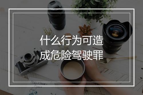 什么行为可造成危险驾驶罪