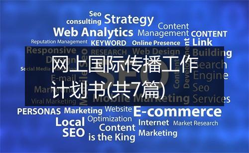 网上国际传播工作计划书(共7篇)