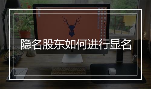隐名股东如何进行显名